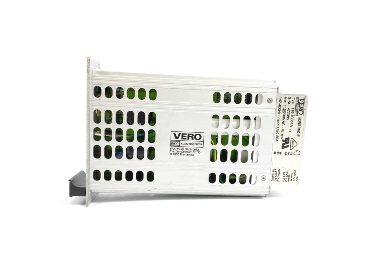 Vero 116-10064A Mono PK60-III, 115/230VAC, 47-400Hz, 1,5/0,85A