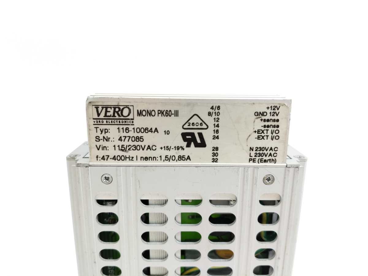 Vero 116-10064A Mono PK60-III, 115/230VAC, 47-400Hz, 1,5/0,85A