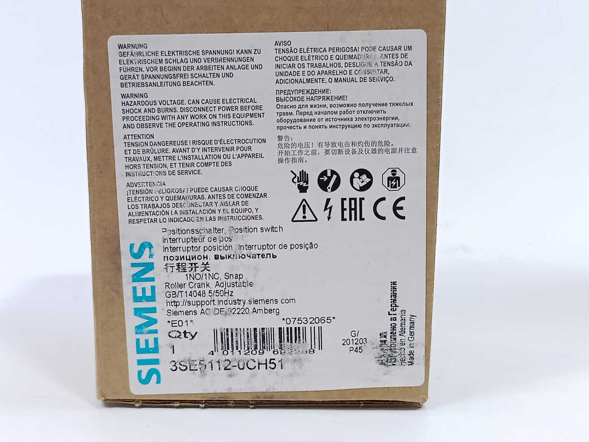 Siemens 3SE5112-0CH51 Position switch