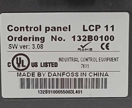 Danfoss 132B0100 VLT® Control Panel LCP 11 w/o potmeter