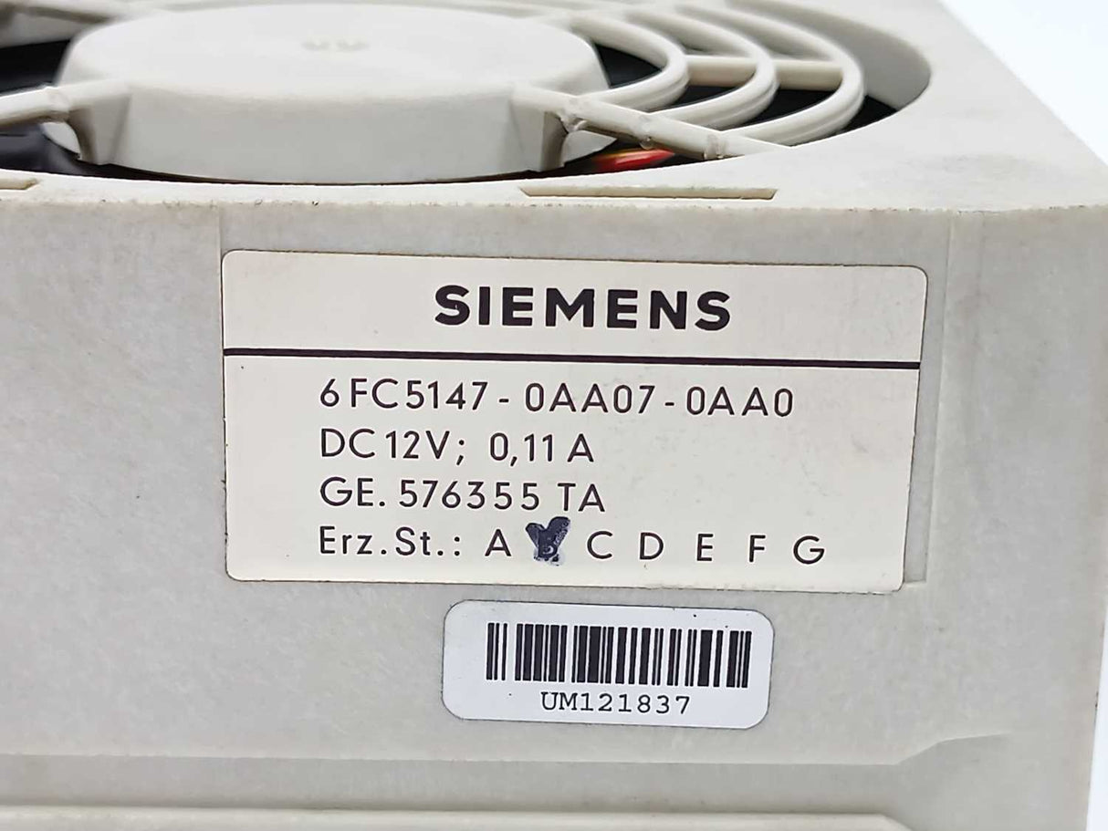 Siemens 6FC5147-0AA07-0AA0 SINUMERIK 840C/840CE COMPLETE FAN ASSEMBLY