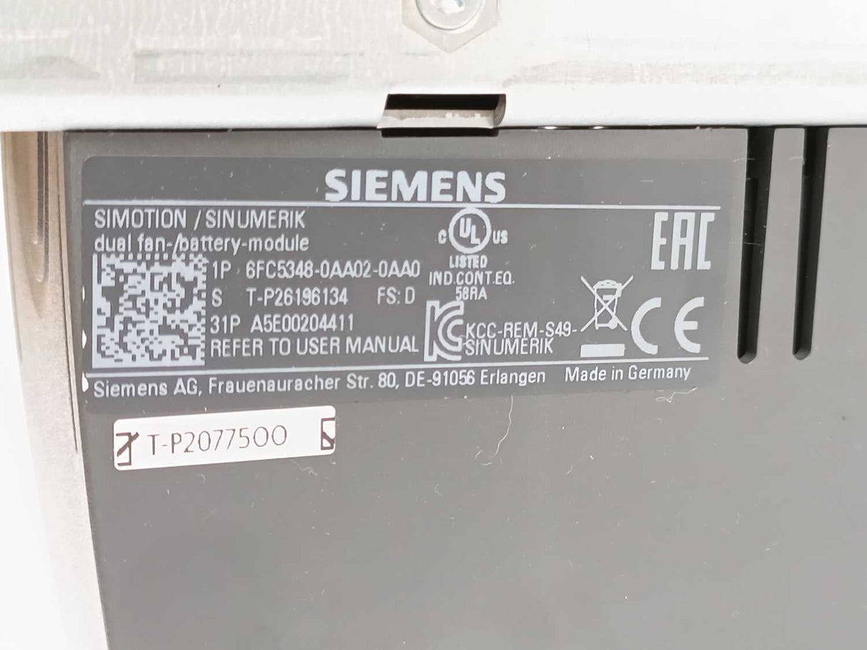 Siemens 6FC5371-0AA30-0AB0 SINUMERIK 840D sl with 6FC5348-0AA02-0AA0