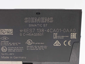 Siemens 6ES7138-4CA01-0AA0  6ES7193-4CC30-0AA0 3 Pcs.