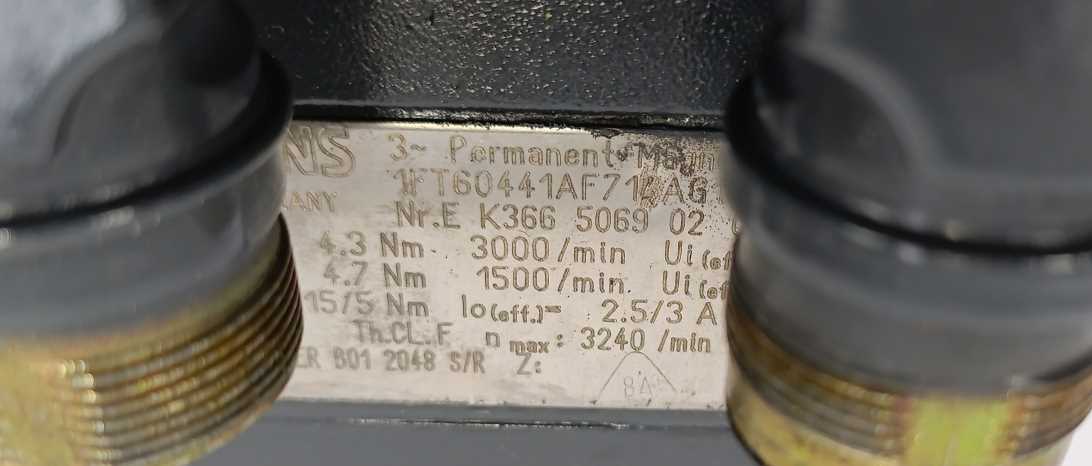 Siemens 1FT60441AF714AG1 SIMOTICS S synchronous 1FT6044-1AF71-4AG1