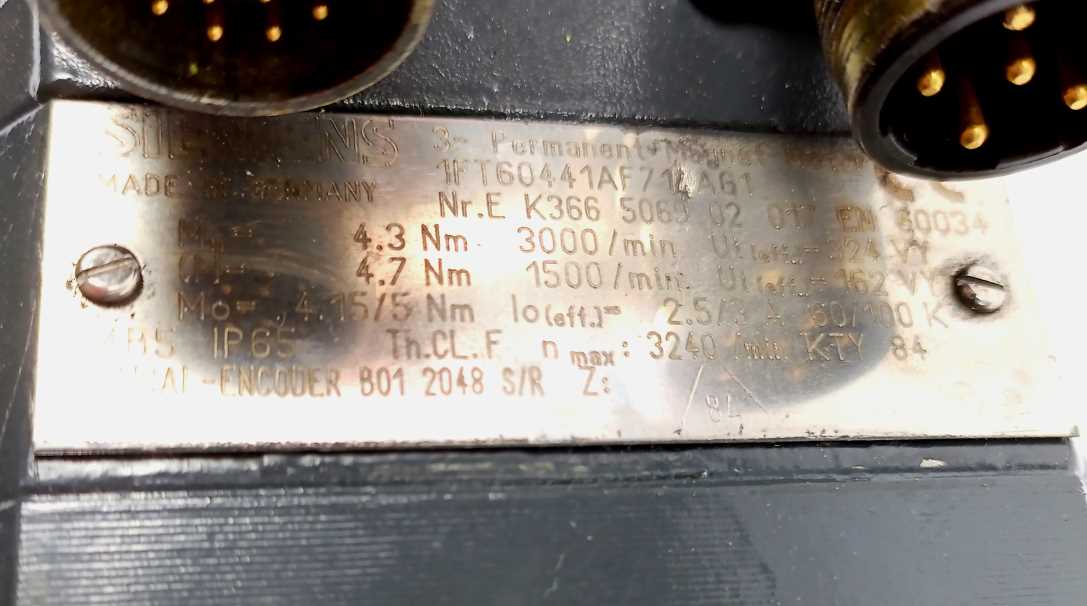 Siemens 1FT60441AF714AG1 SIMOTICS S synchronous 1FT6044-1AF71-4AG1