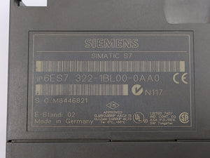 Siemens 6ES7322-1BL00-0AA0 SIMATIC S7-300 Digital output SM 322