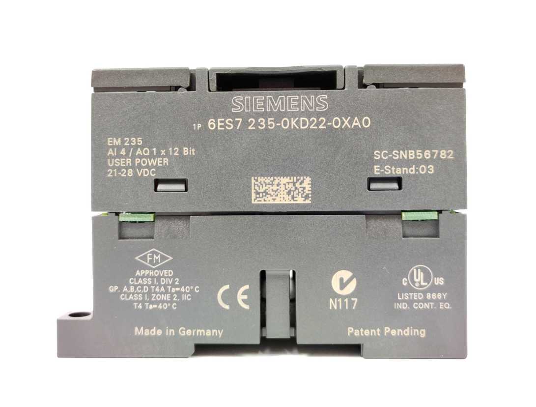 Siemens 6ES7235-0KD22-0XA0 SIMATIC S7-200, analog I/O EM 235