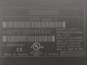 Siemens 6EP1331-2BA00 SITOP power 2 A, Stabilized power supply