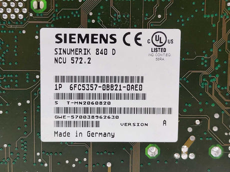 Siemens 6FC5357-0BB21-0AE0 SINUMERIK 840D/DE NCU 572.2 W;6FC5270-4AX20-4AH0