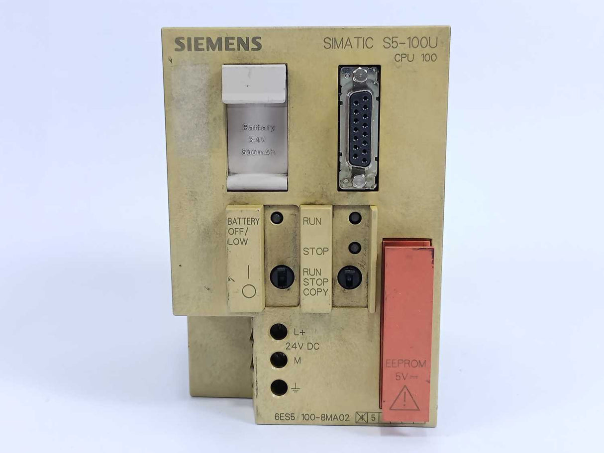 Siemens 6ES5100-8MA02 Central Processing Unit for S5-100U