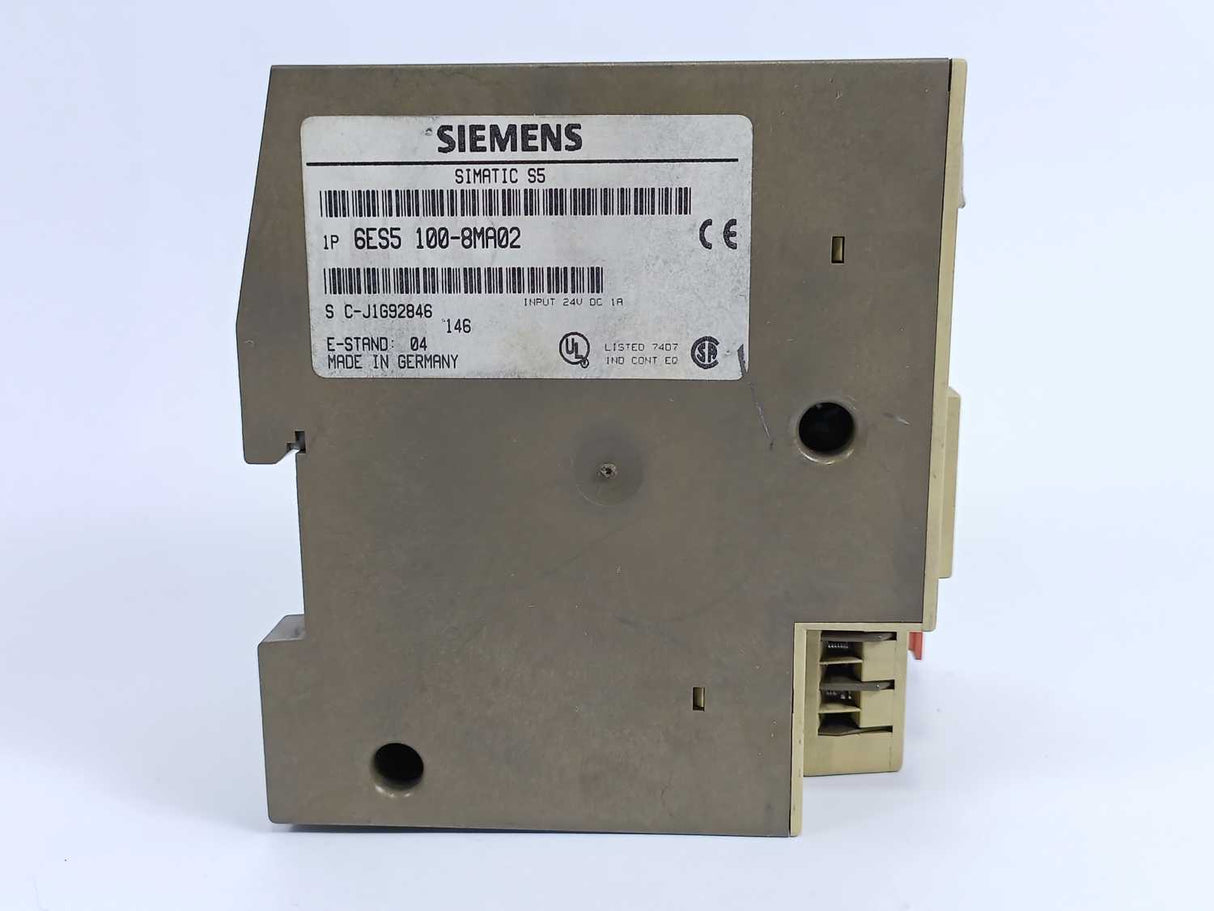 Siemens 6ES5100-8MA02 Central Processing Unit for S5-100U