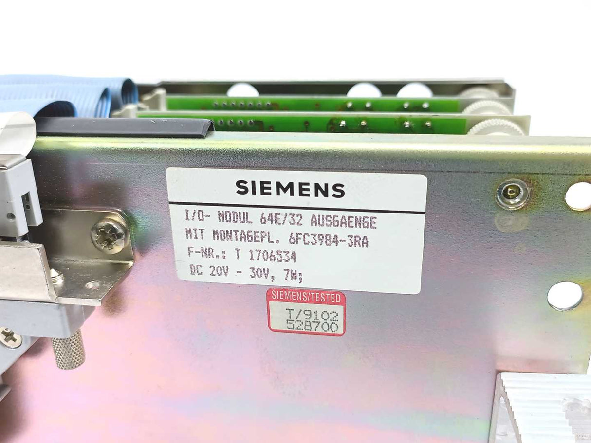 Siemens 6FC3984-3RA I/O - Module 64E/32AUSGAENGE 20VDC 130VA