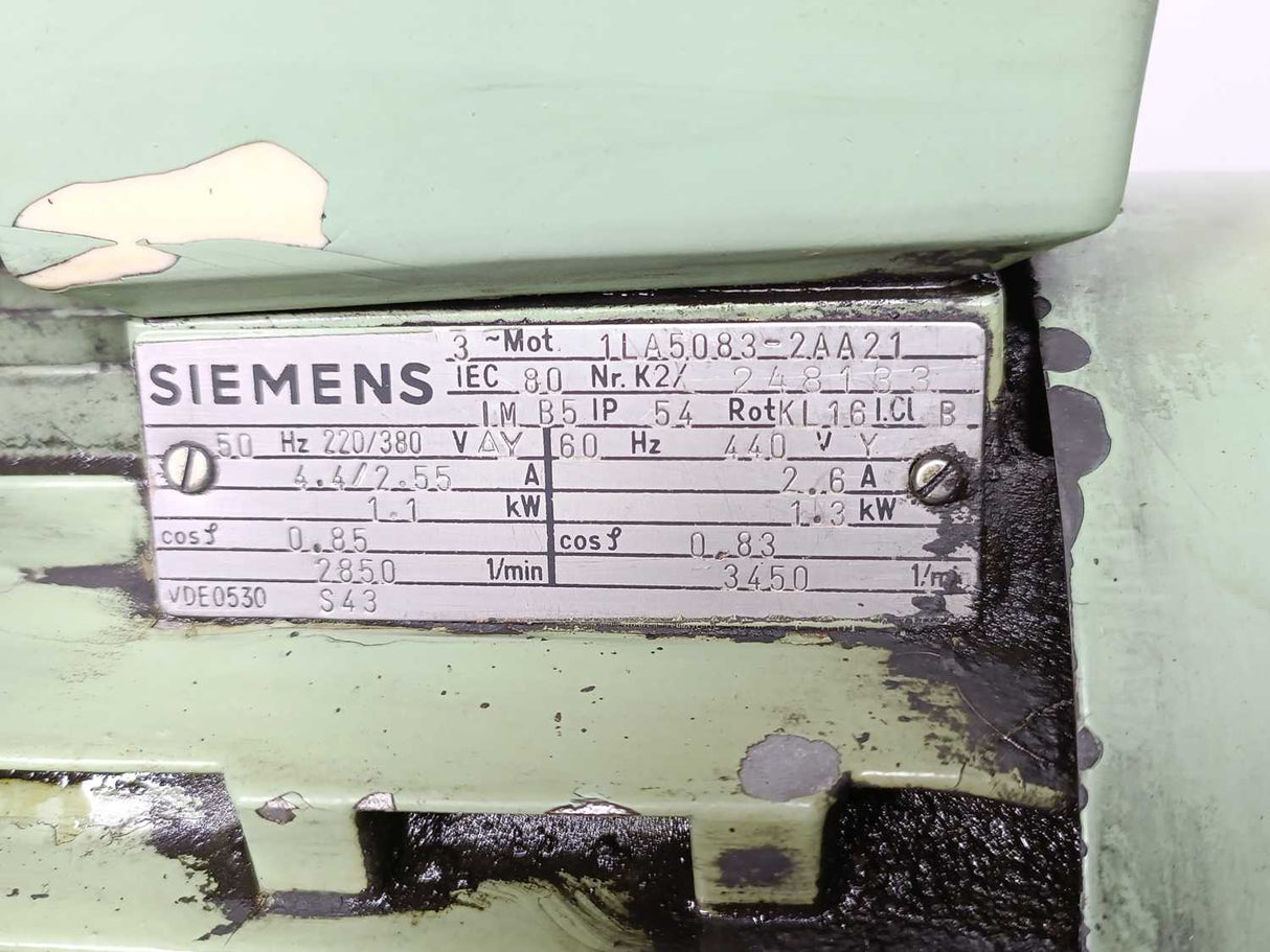 Siemens 1GG5184-0WE49-6HU5 Shunt Motor, NoN: 716657, V5