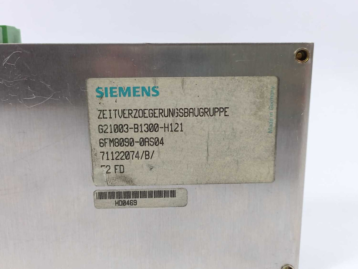 Siemens G21003-B1300-H121 Time Delay Module