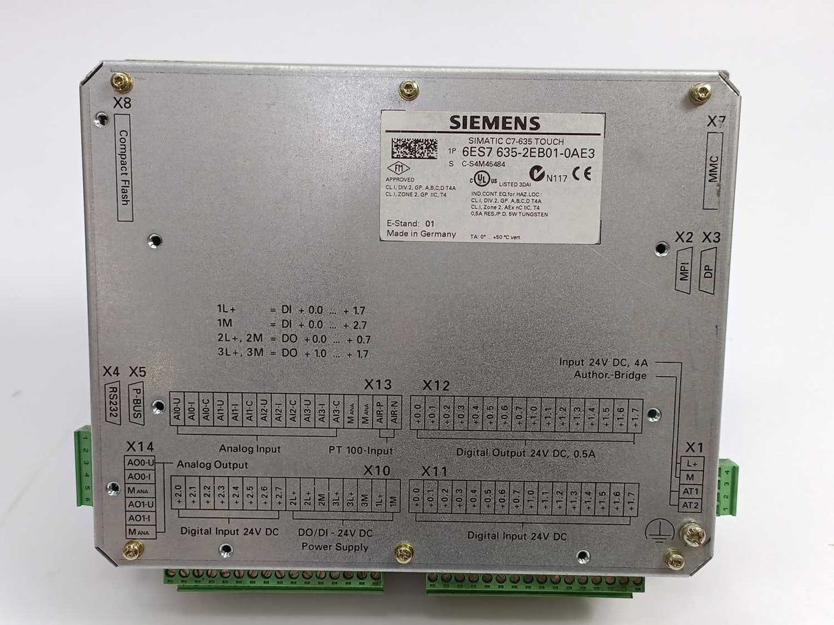 Siemens 6ES7635-2EB01-0AE3 Simatic C7-635 Touch