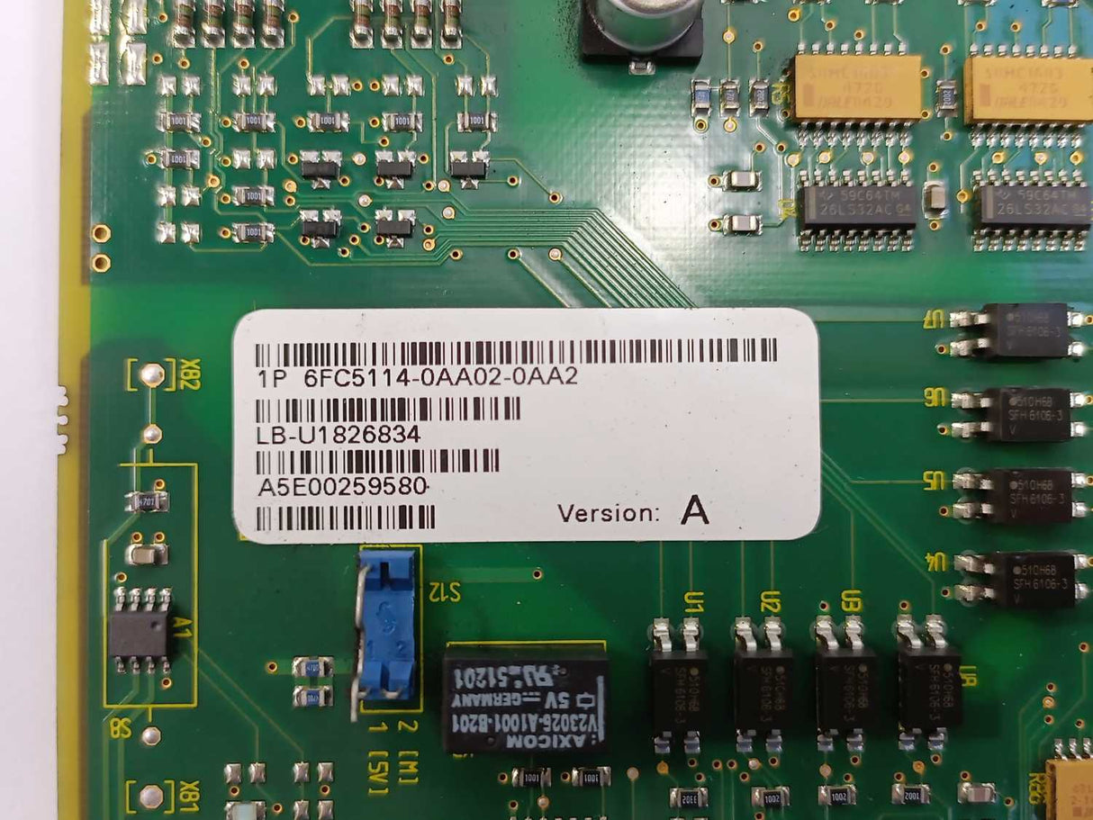 Siemens 6FC5114-0AA02-0AA2 SINUMERIK 840C/840CE Central Service Board