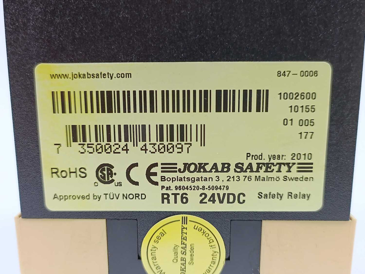 Jokab Safety RT6 24VDC Safety relay