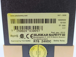 Jokab Safety RT6 24VDC Safety relay