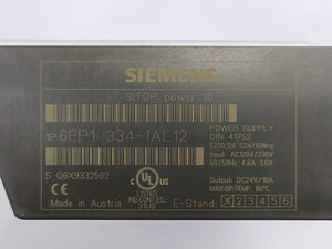 Siemens 6EP1334-1AL12 SITOP Power 10 A Special Line Stabilized Power Supply