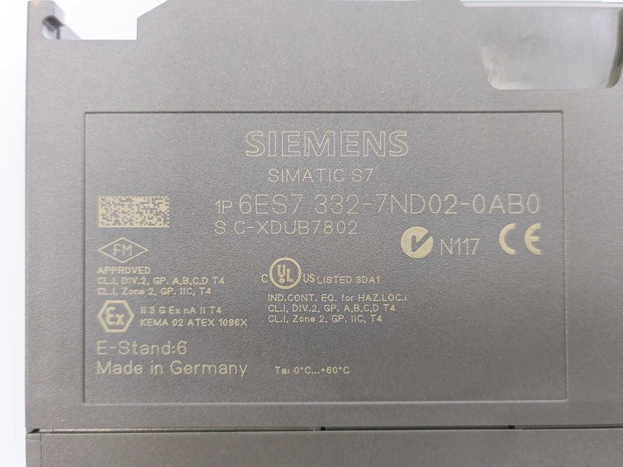 Siemens 6ES7332-7ND02-0AB0 SIMATIC S7 Analog Output SM 332