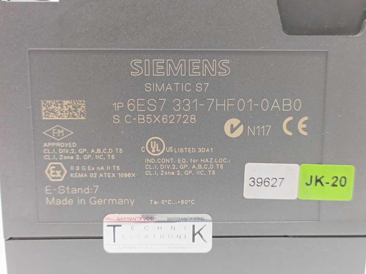 Siemens 6ES7331-7HF01-0AB0 Simatic S7