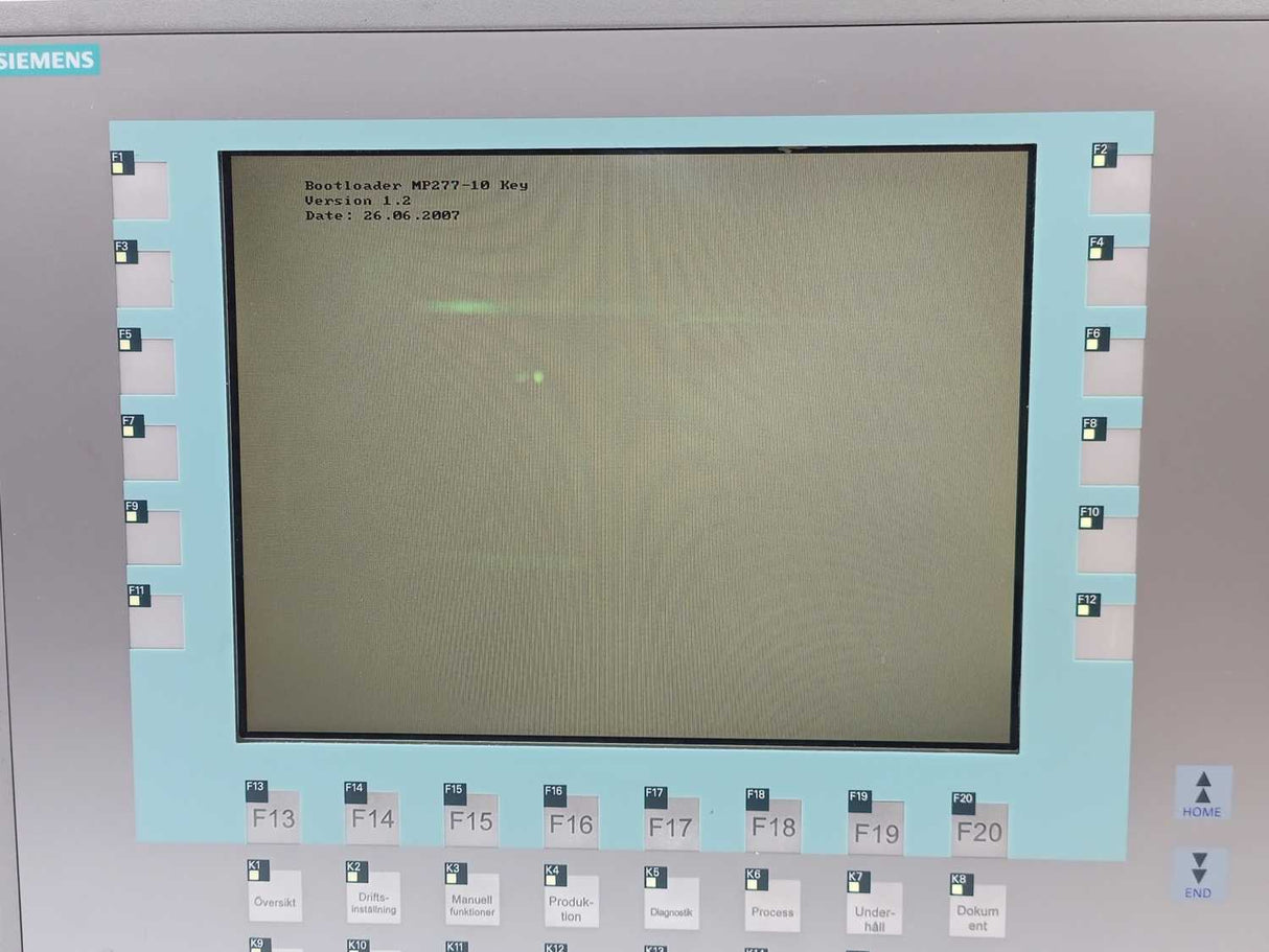 Siemens 6AV6643-0DD01-1AX1 SIMATIC MP 277 10" Key Multi Panel