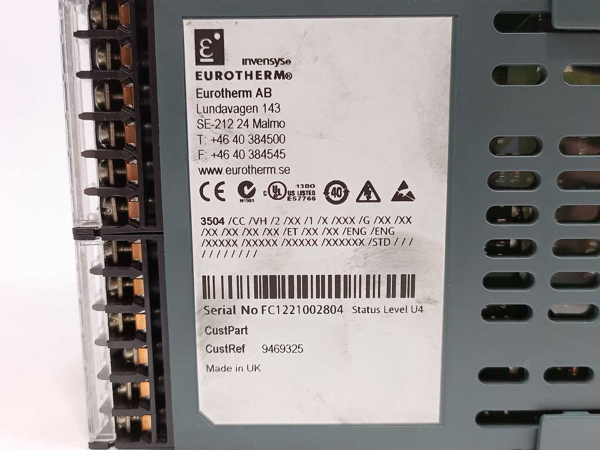 Eurotherm 3504/CC/VH/2/XX/1 1/4 DIN Advanced Multi-loop Process Controller