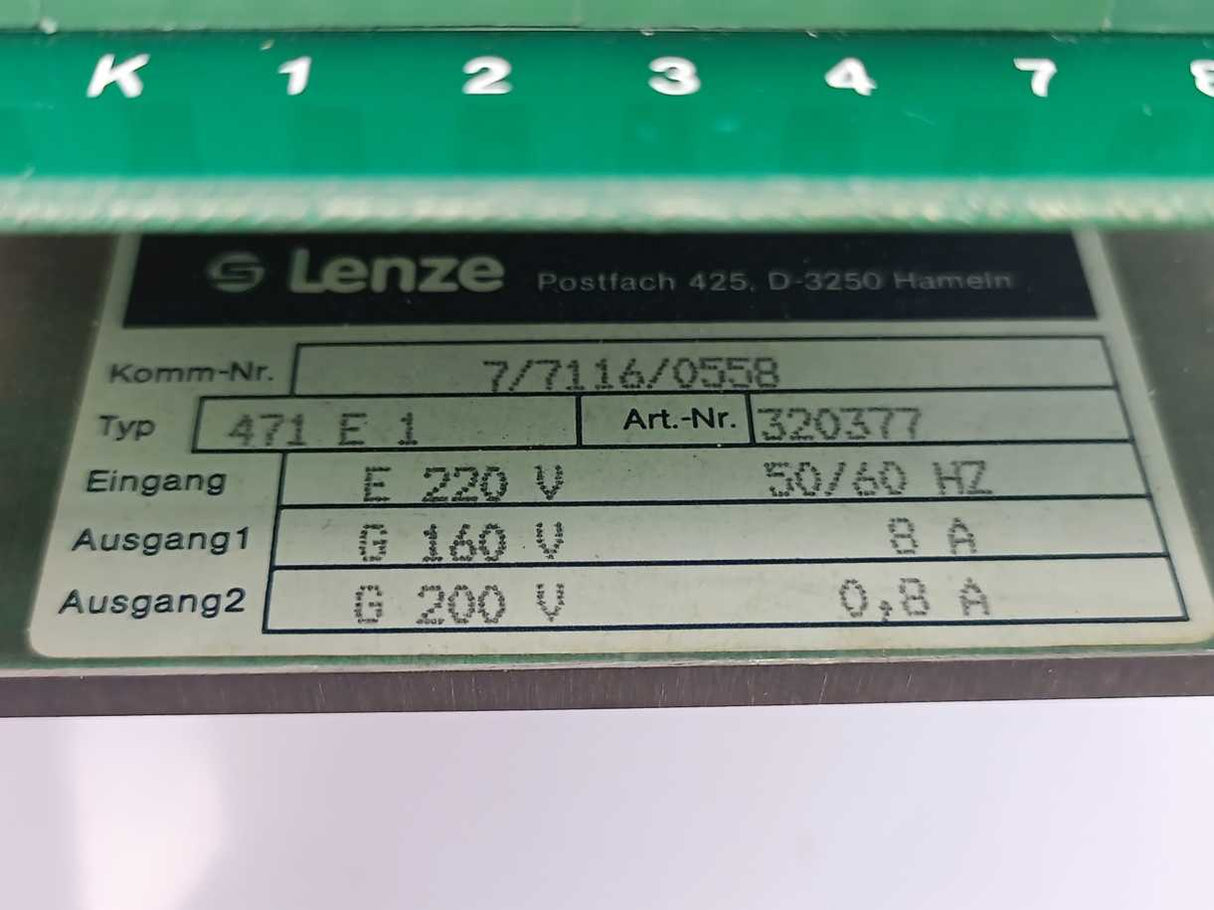 LENZE 320377 471 E 1 Speed Controller