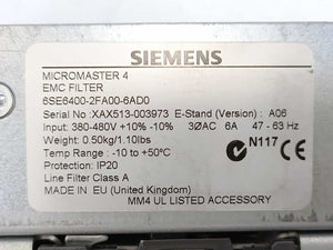 Siemens 6SE6440-2UD13-7AA1 MICROMASTER 440