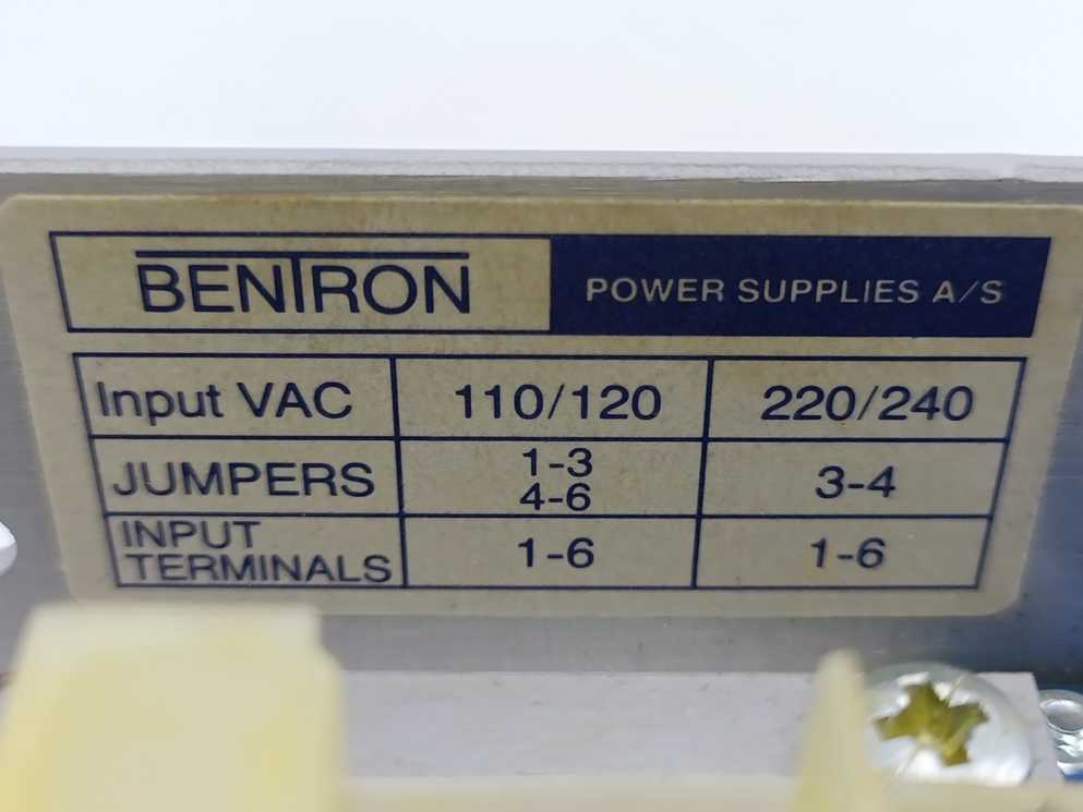 BENTRON POWER D-12/1 Power Supply 110/120 - 220/240VAC
