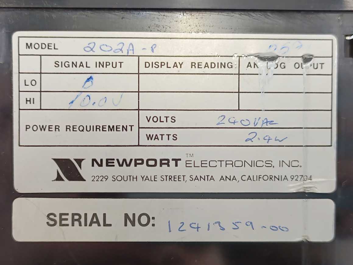Newport 202A-P Proccess Meter