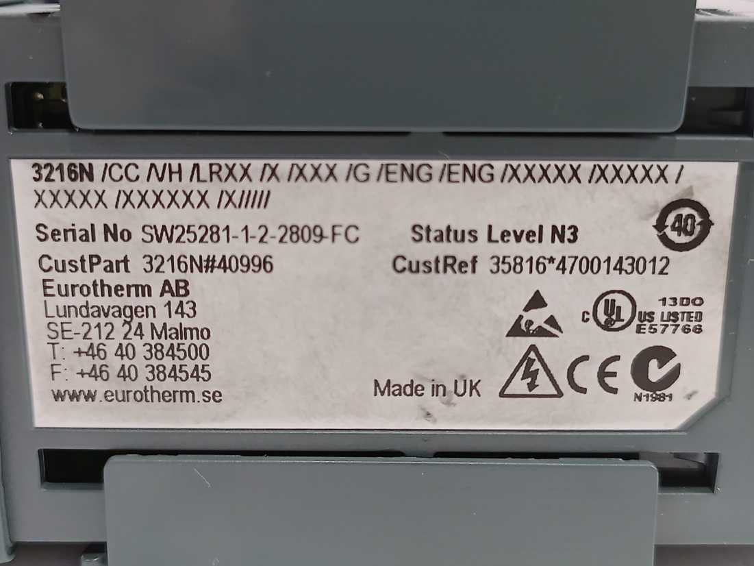 Eurotherm 3216N/CC/VH/LRXX/X/XXX/G/ENG/ENG Temperature Controller