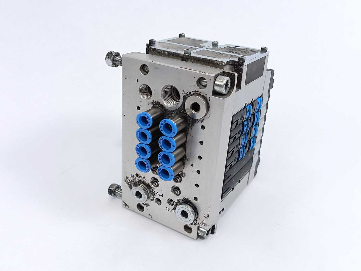 Festo 18200 CPV10-VI Valve Manifold w/ 546188 CPV10-GE-DIO2-8 Interface