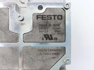 Festo 18200 CPV10-VI Valve Manifold w/ 546188 CPV10-GE-DIO2-8 Interface