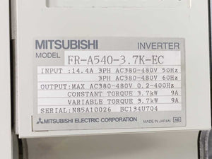 Mitsubishi FR-A540-3.7K-EC FR-A500 Inverter 3.7 kW 380-480 V AC