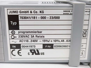 Jumo 703041/181-000-23/000 Temperature Controller 230VAC 3A