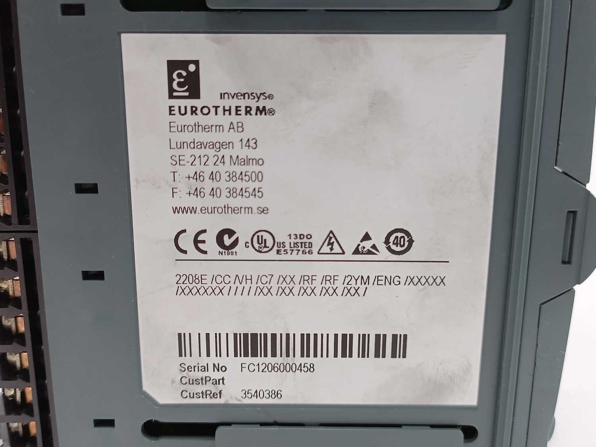 Eurotherm 2208E/CC/VH/C7/XX/RF/RF/2YM/ENG/ 2208e Process Control Equipment