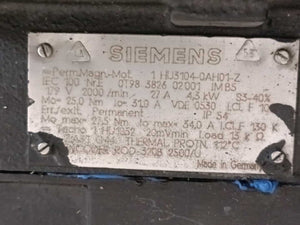 Siemens 1HU3104-0AH01-Z DC Servo Motor 4.3kW