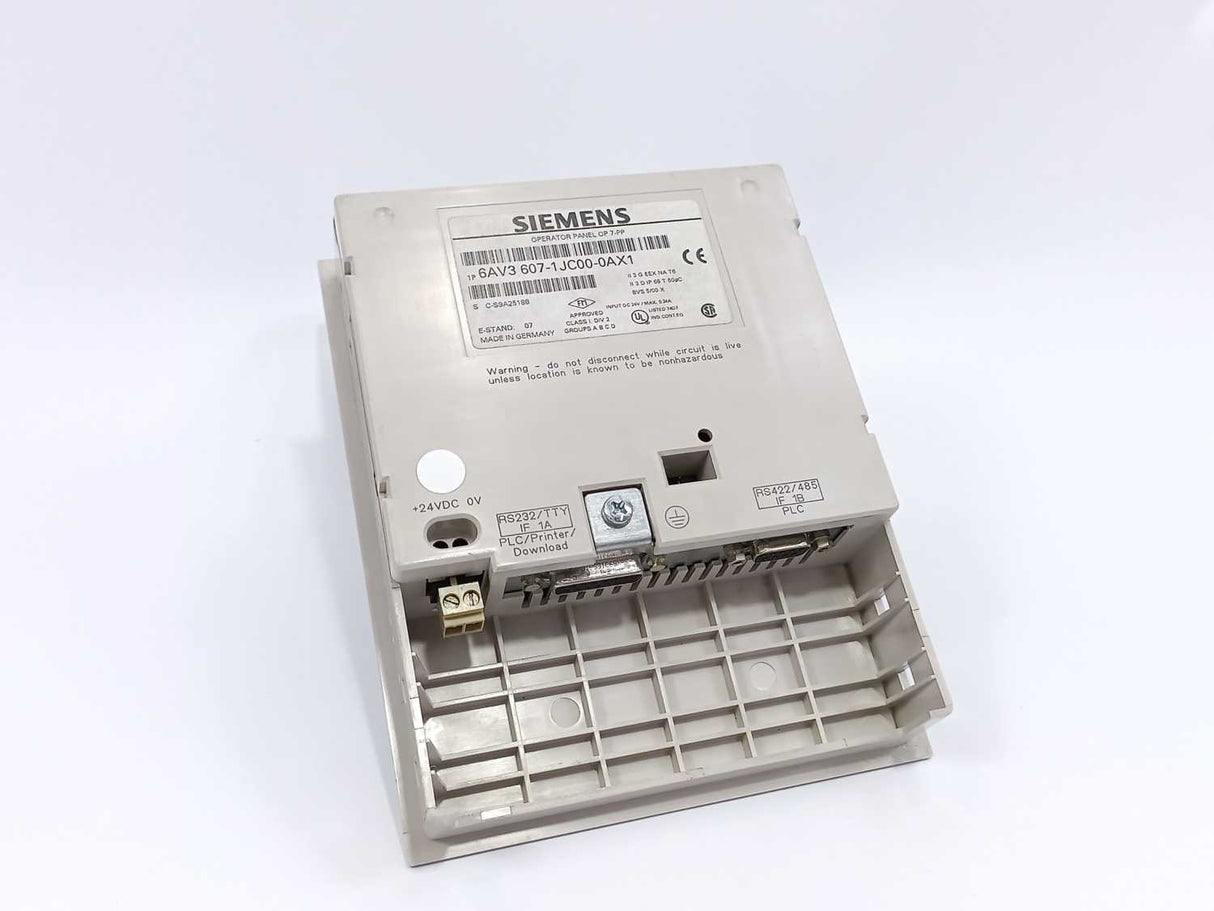 Siemens 6AV3607-1JC00-0AX1 Operator Panel SIMATIC OP 7-PP