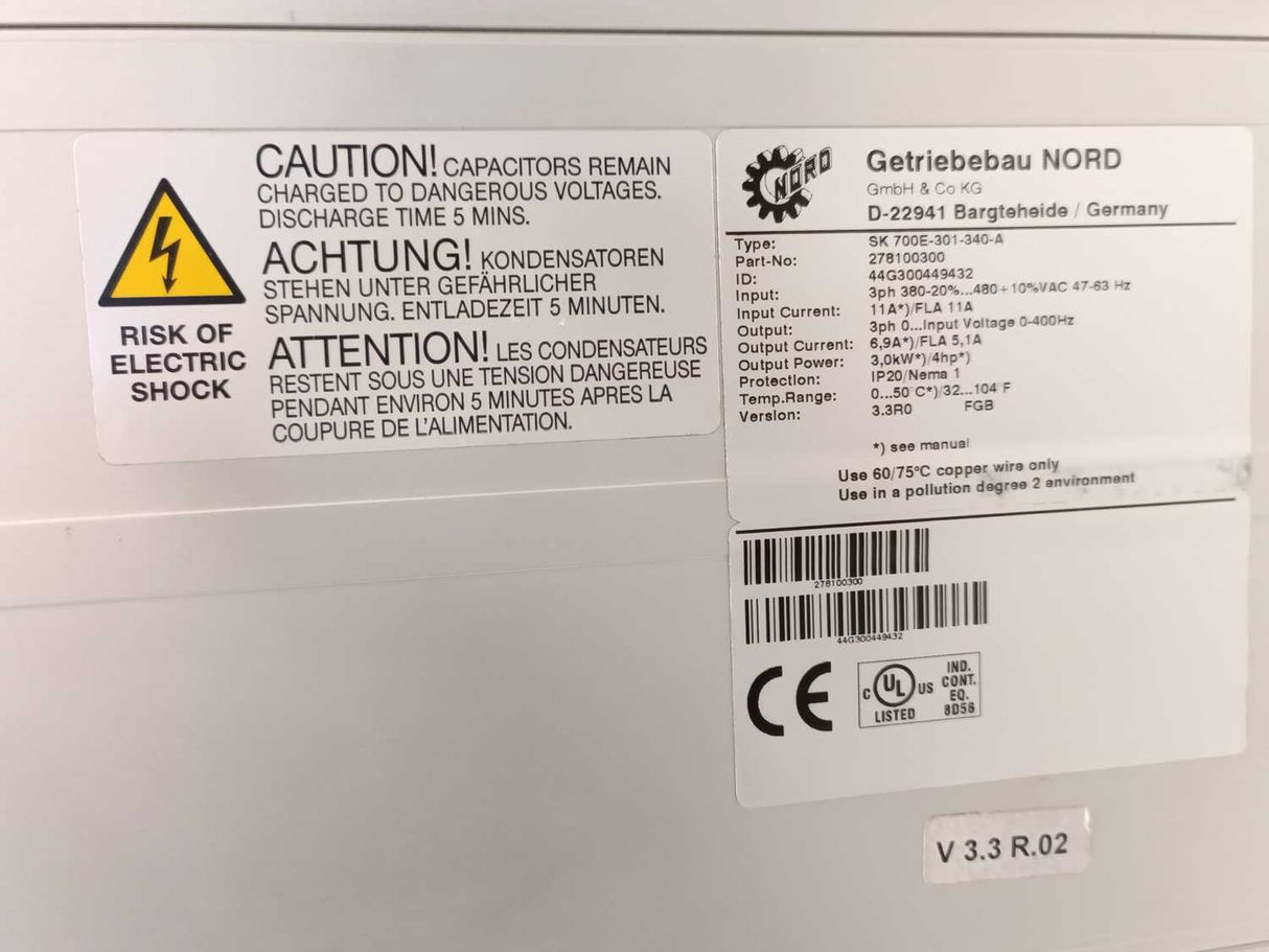 NORDAC SK700E-301-340-A Inverter Drive