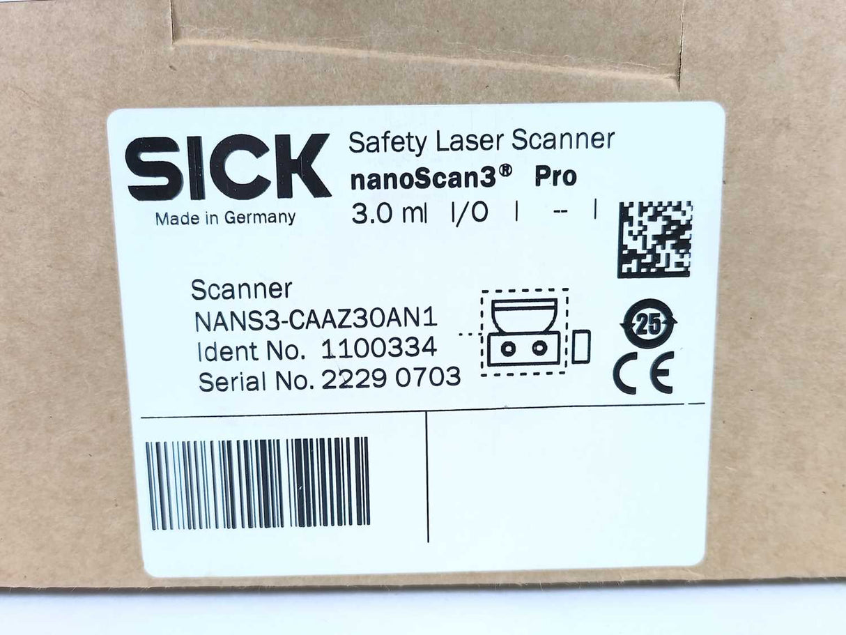 SICK 1100334 NANS3-CAAZ30ZA1 Safety Laser Scanner: NanoScan3 Pro