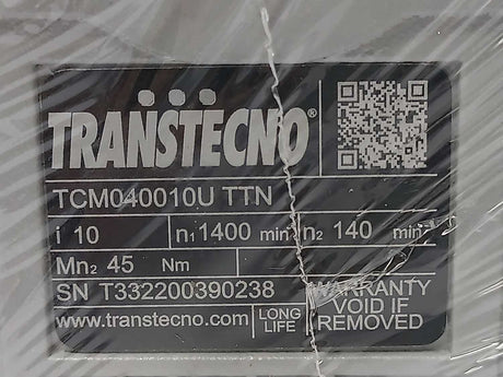 Transtecno TCM040010U TTN i=10 Gearbox
