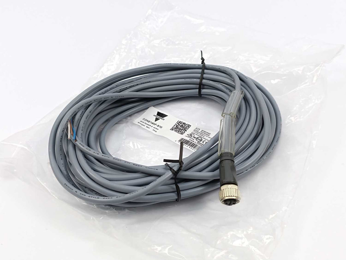 Carlo Gavazzi CONE14NF-S10 M12 Female Connector 4 Wires, Straight 10m