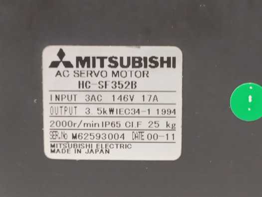 Mitsubishi HC-SF352B AC Servo Motor