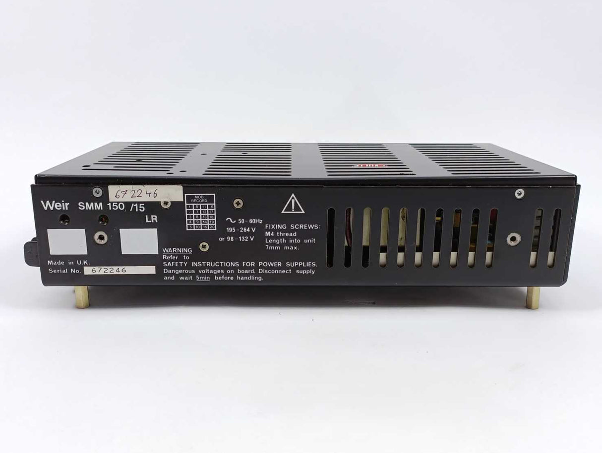Weir SMM 150/15 Power Supply, 50/60Hz, 195-264V or 98-132V