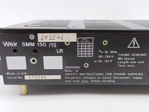 Weir SMM 150/15 Power Supply, 50/60Hz, 195-264V or 98-132V