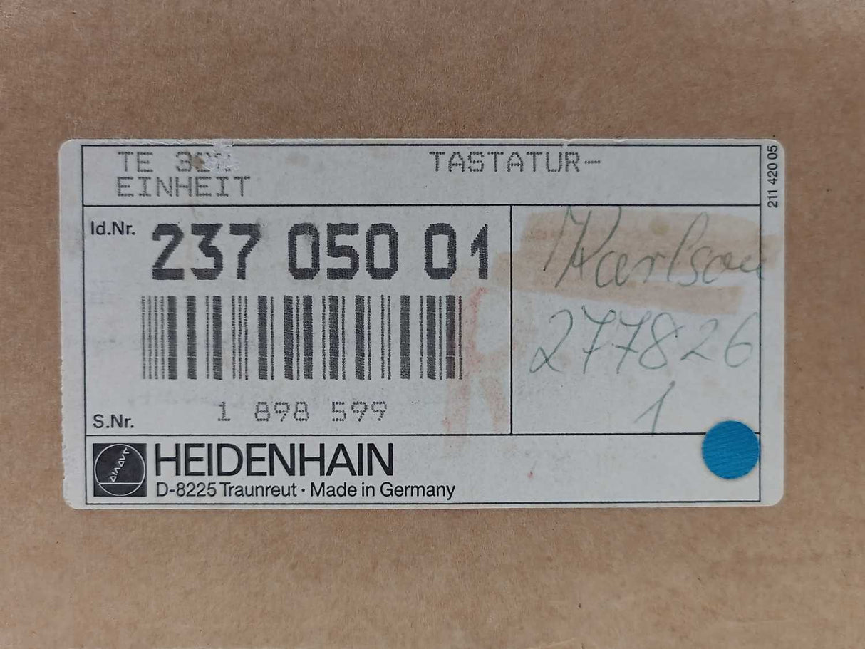 HEIDENHAIN 23705001 TE332, Machine Keyboard Control Device 237 050 01