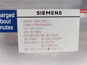 Siemens 6EW1861-3AC SINUMERIK 800 Modular Power Supply