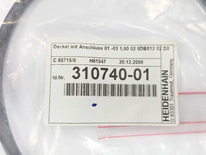 HEIDENHAIN 310740-01 01-03 1.00 02 0DB012 02 D001 .. 0.00 Cover w/ Connection 1m