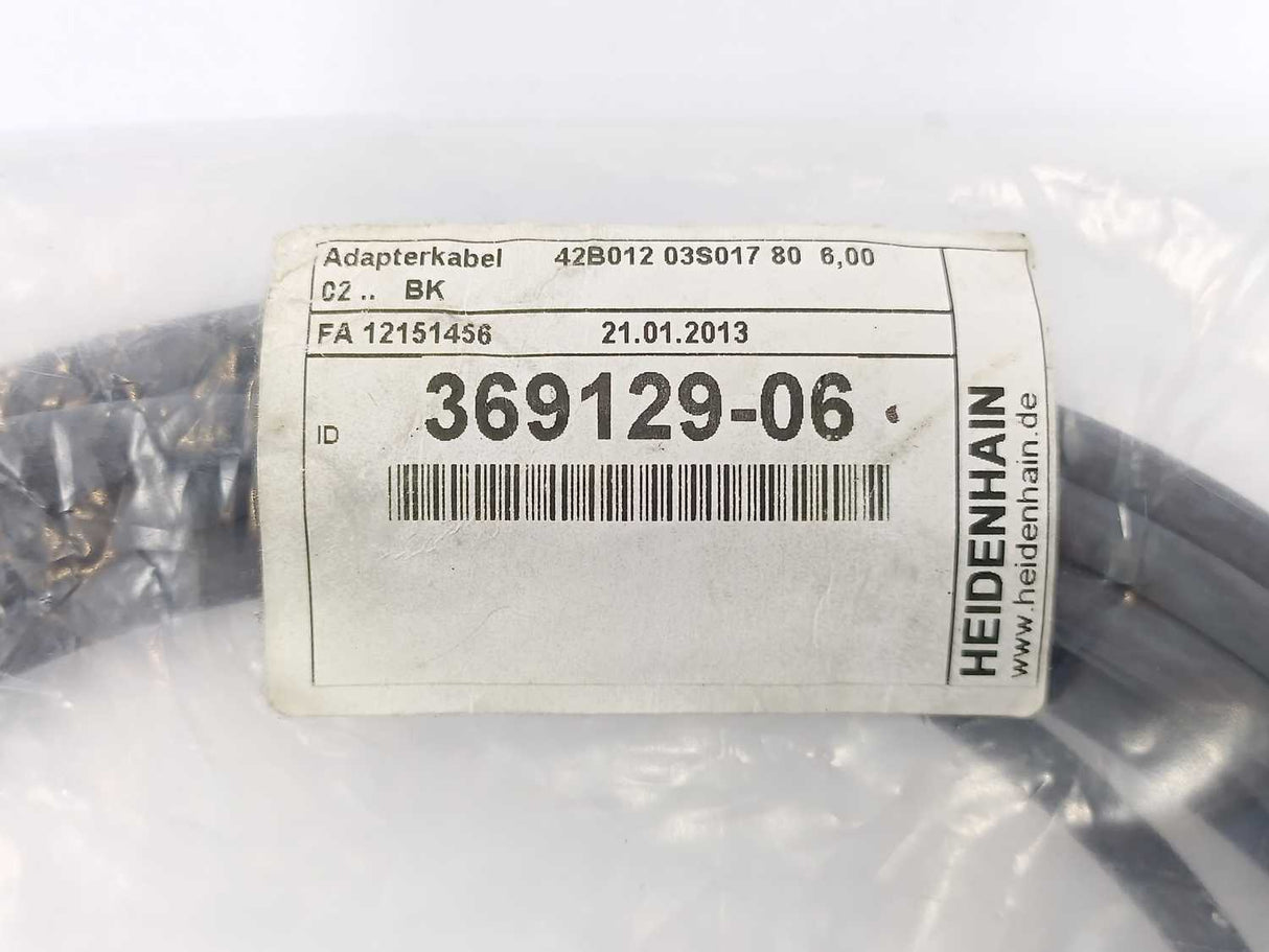 HEIDENHAIN 369129-06 42B012 03S017 80 6.00 02 .. BK Adapter Cable 6m